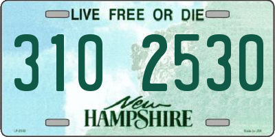 NH license plate 3102530