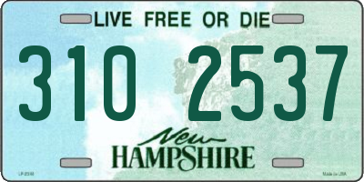 NH license plate 3102537