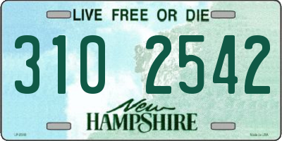 NH license plate 3102542