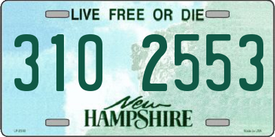 NH license plate 3102553