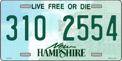 NH license plate 3102554