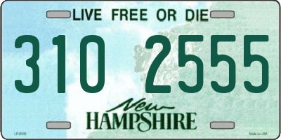 NH license plate 3102555