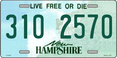 NH license plate 3102570