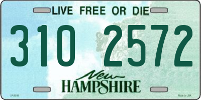 NH license plate 3102572
