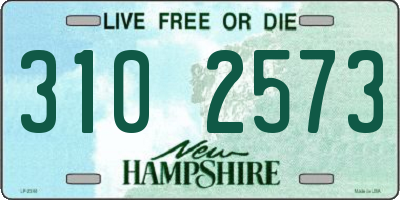 NH license plate 3102573