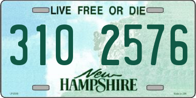 NH license plate 3102576
