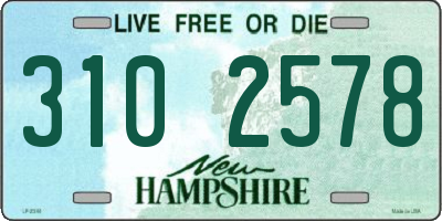 NH license plate 3102578