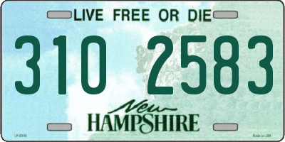 NH license plate 3102583