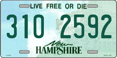 NH license plate 3102592
