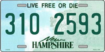 NH license plate 3102593