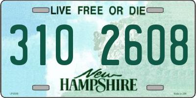 NH license plate 3102608