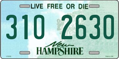 NH license plate 3102630