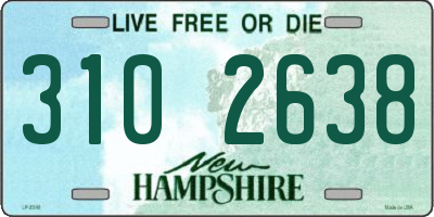 NH license plate 3102638