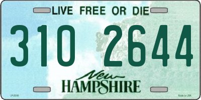 NH license plate 3102644