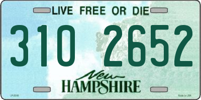 NH license plate 3102652