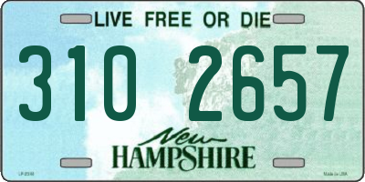 NH license plate 3102657