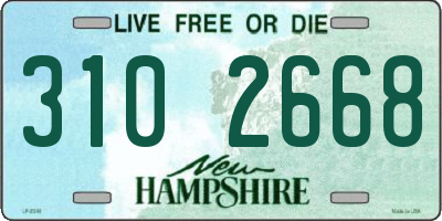 NH license plate 3102668