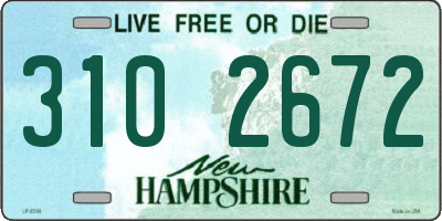 NH license plate 3102672