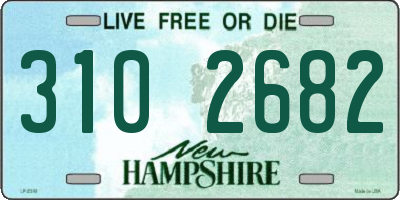 NH license plate 3102682
