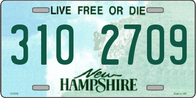 NH license plate 3102709