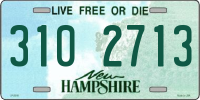NH license plate 3102713