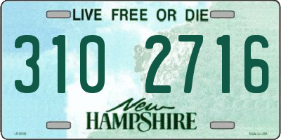 NH license plate 3102716