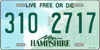 NH license plate 3102717