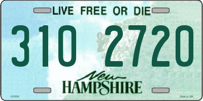 NH license plate 3102720
