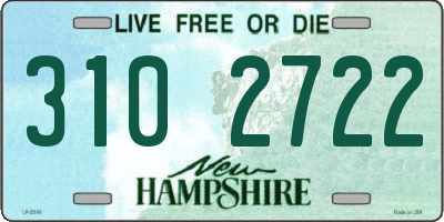 NH license plate 3102722