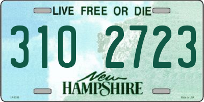NH license plate 3102723