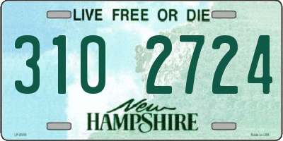 NH license plate 3102724