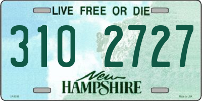 NH license plate 3102727