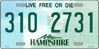 NH license plate 3102731