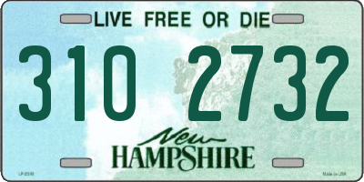 NH license plate 3102732