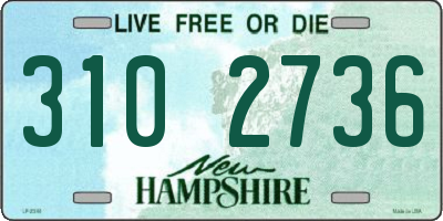 NH license plate 3102736