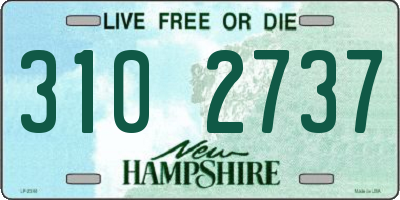 NH license plate 3102737