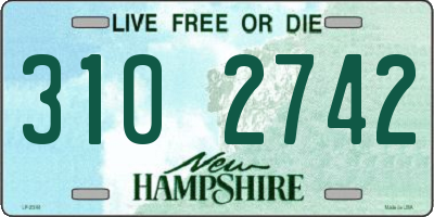 NH license plate 3102742