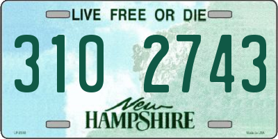 NH license plate 3102743