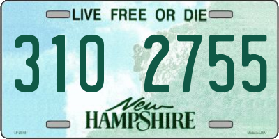 NH license plate 3102755