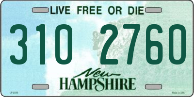 NH license plate 3102760