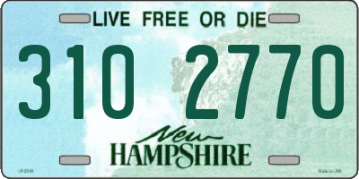 NH license plate 3102770