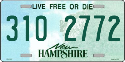 NH license plate 3102772