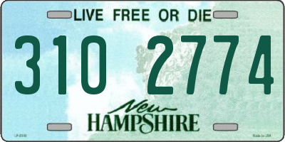 NH license plate 3102774