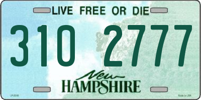 NH license plate 3102777