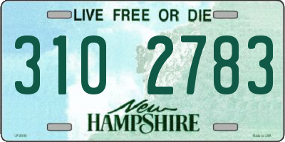 NH license plate 3102783