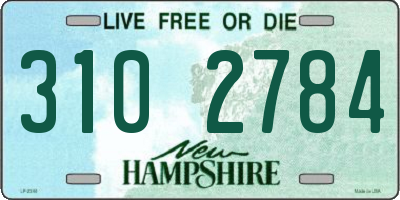 NH license plate 3102784