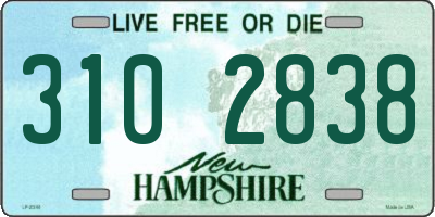 NH license plate 3102838