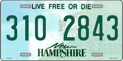 NH license plate 3102843