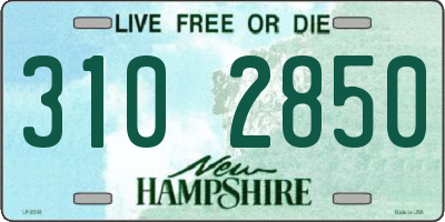 NH license plate 3102850