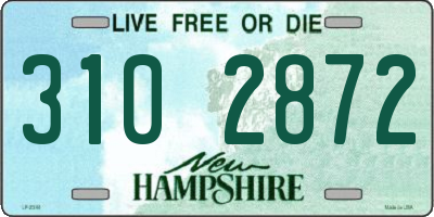 NH license plate 3102872
